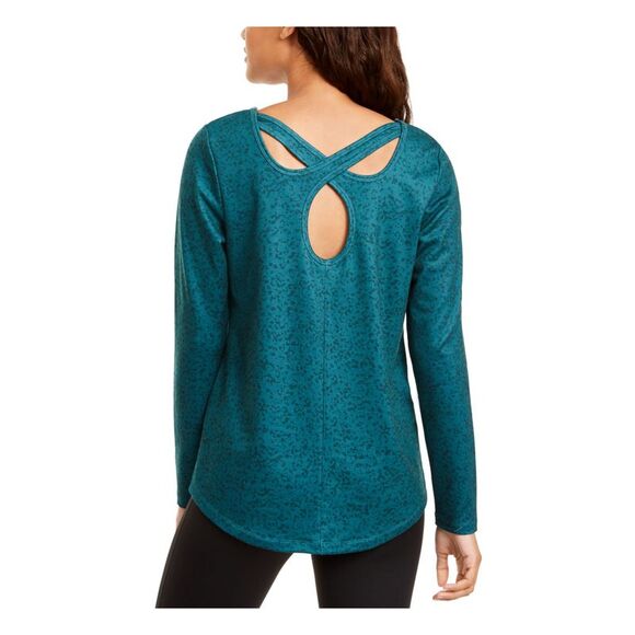 IDEOLOGY Womens Long Sleeve Jewel Neck Top - Picture 2 of 4